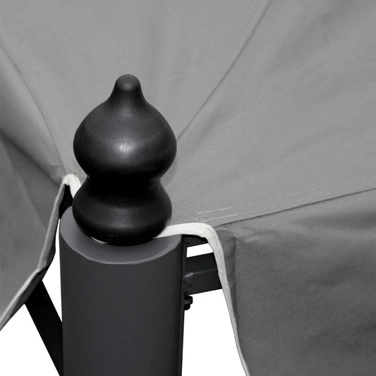 Cosmo Casa - Pergola - Met zijwand - Staal - Grijs - 4×4 m