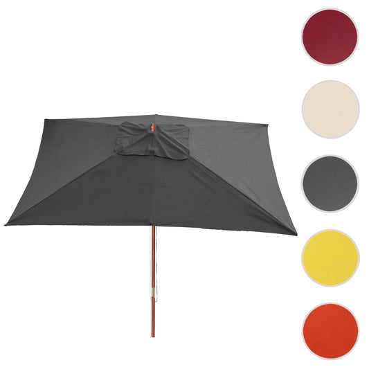 Cosmo Casa - Tuinparasol - Markt - Polyester & Hout - Antraciet - 3×4 m