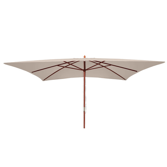 Cosmo Casa - Tuinparasol - Markt - Polyester & Hout - Crème - 3×4 m