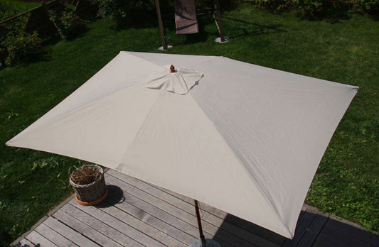 Cosmo Casa - Tuinparasol - Markt - Polyester & Hout - Crème - 3×4 m