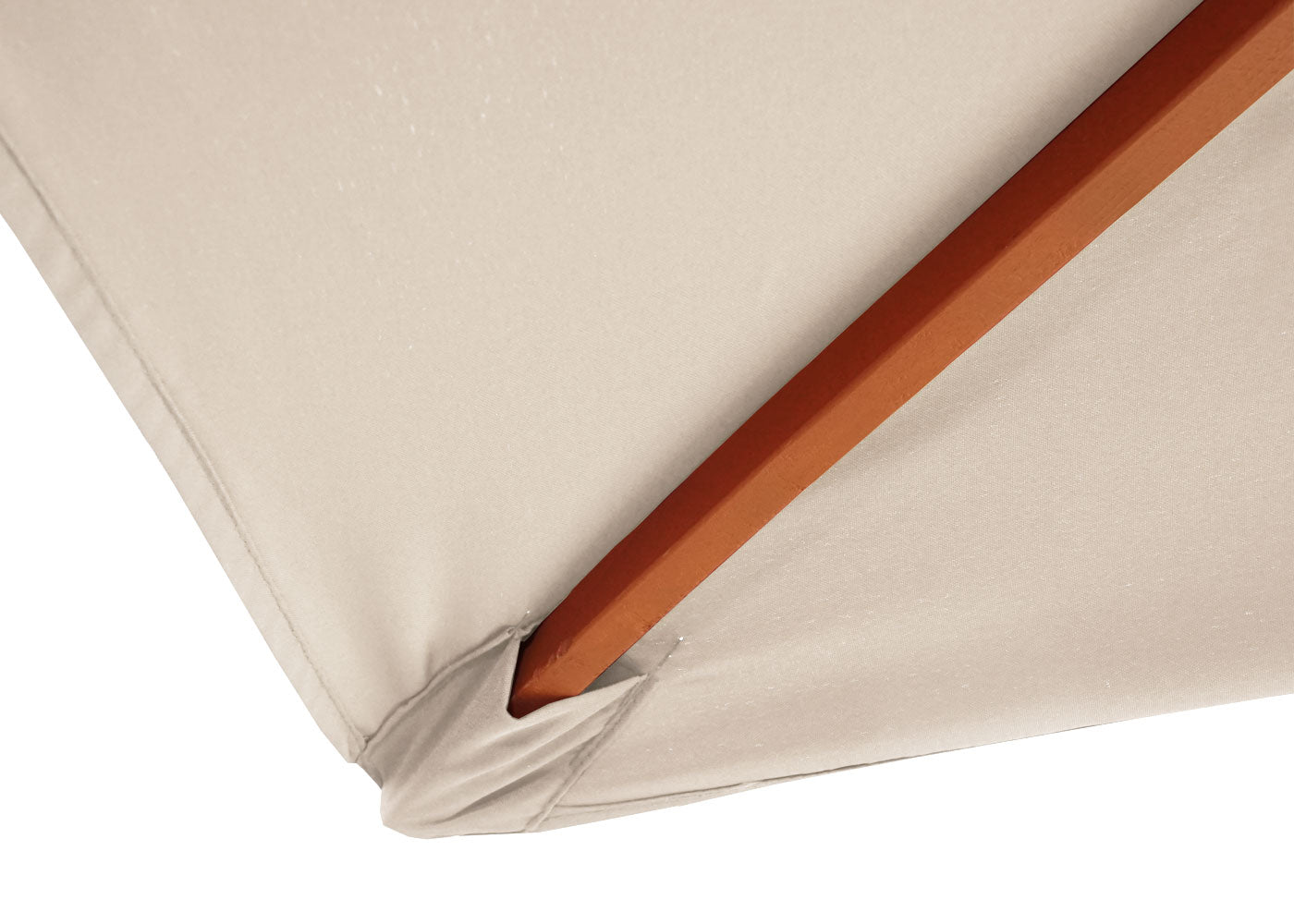 Cosmo Casa - Tuinparasol - Markt - Polyester & Hout - Crème - 3×4 m