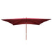 Cosmo Casa - Tuinparasol - Markt - Polyester & Hout - Bordeauxrood - 3×4 m