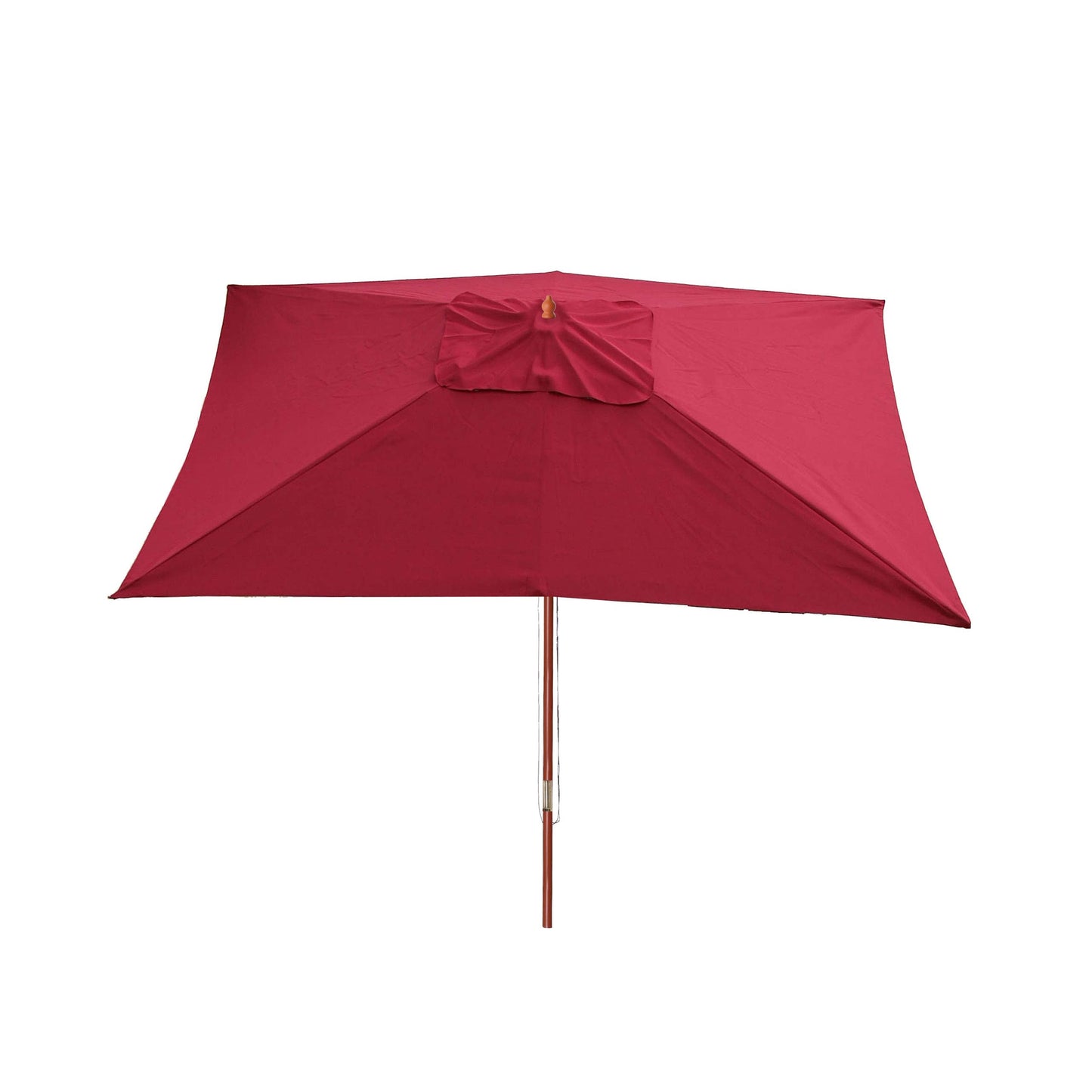 Cosmo Casa - Tuinparasol - Markt - Polyester & Hout - Bordeauxrood - 3×4 m