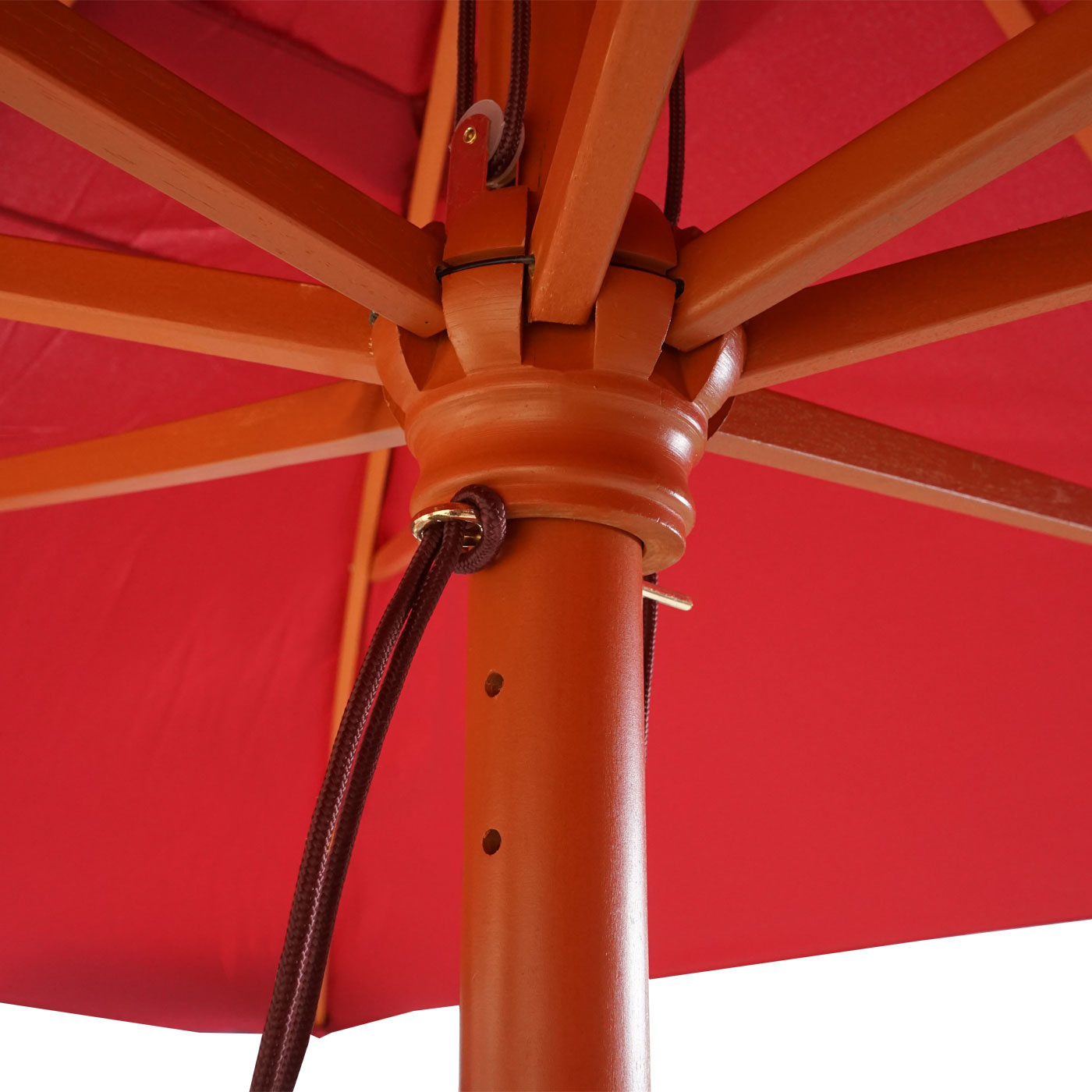 Cosmo Casa - Tuinparasol - Markt - Polyester & Hout - Bordeauxrood - 3×4 m