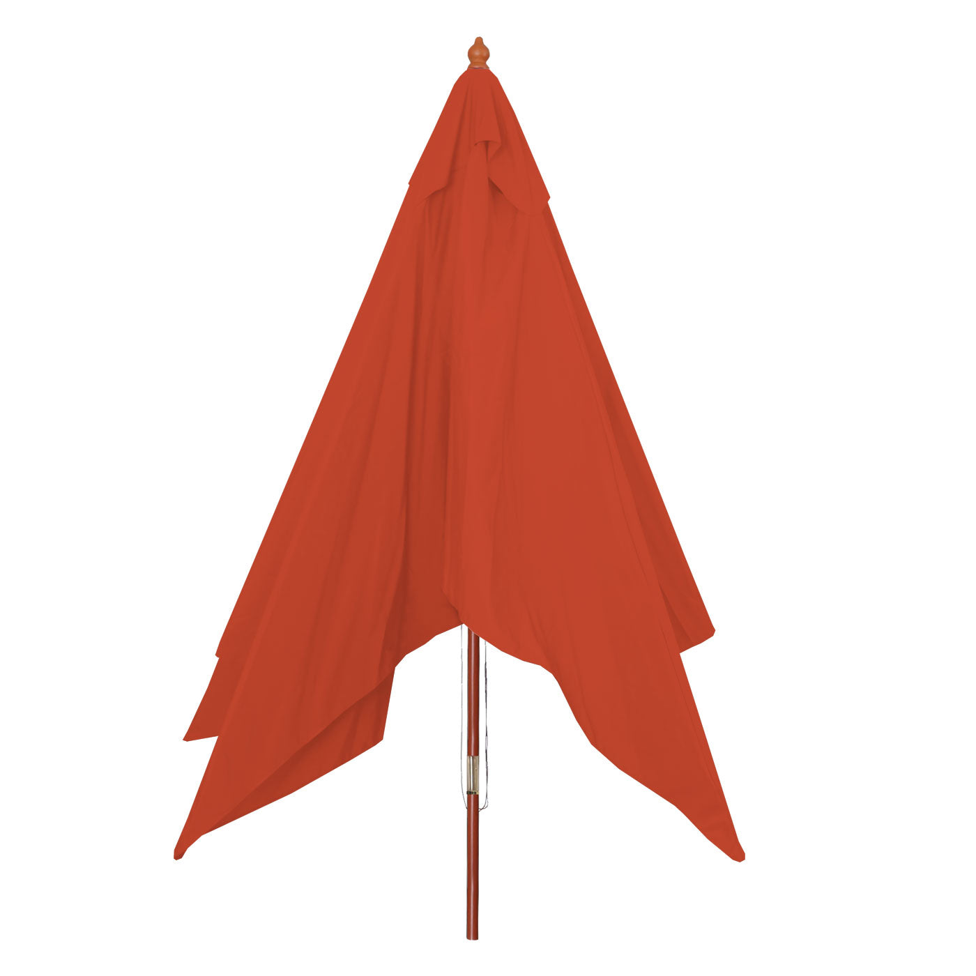 Cosmo Casa - Marktparasol Florida - 3x4 m, 6 kg - Polyester & Hout - Terracotta