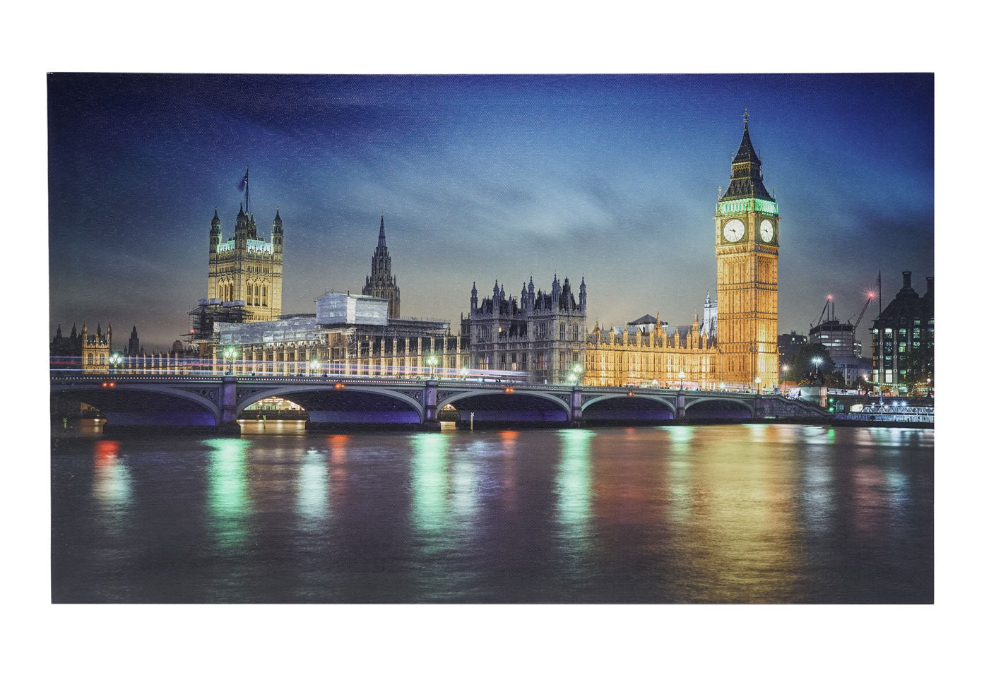 Cosmo Casa - Set van 2 LED-schilderijen - Verlicht - Canvas - Bridges - 40×60 cm