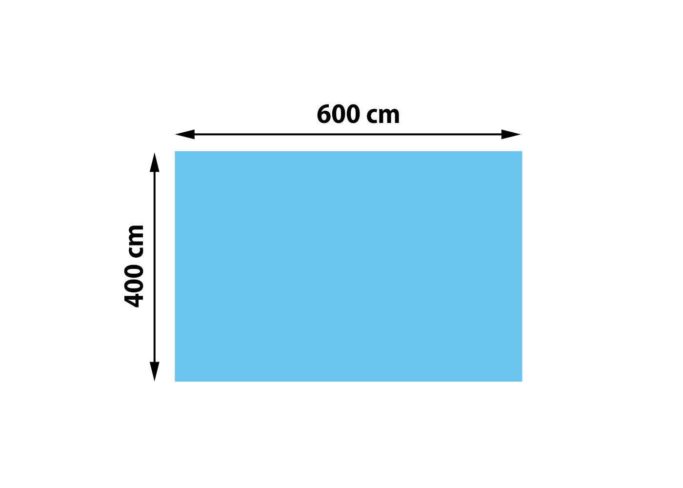 Cosmo Casa - Zwemafdekking - Rechthoekig - Kunststof - Blauw - 6×4 m