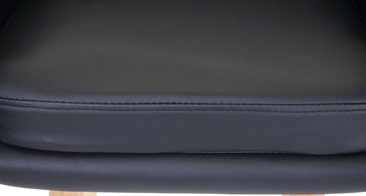 Cosmo Casa - Set van 2 Barkrukken - Vast - Kunstleer - Zwart