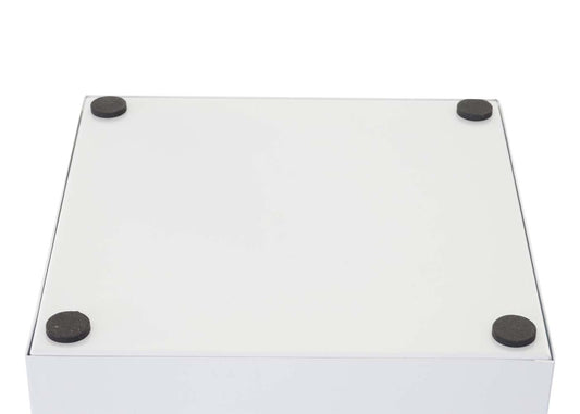 Cosmo Casa - Paraplustandaard - Vierkant - Metaal - Wit - 55 cm