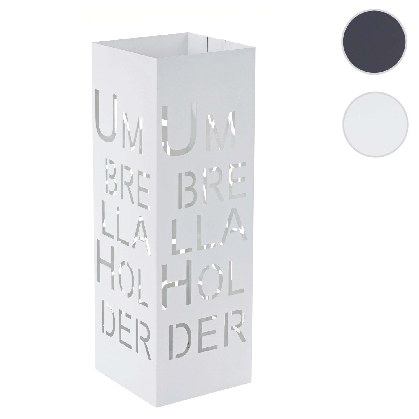 Cosmo Casa - Paraplustandaard - Vierkant - Metaal - Wit - 55 cm