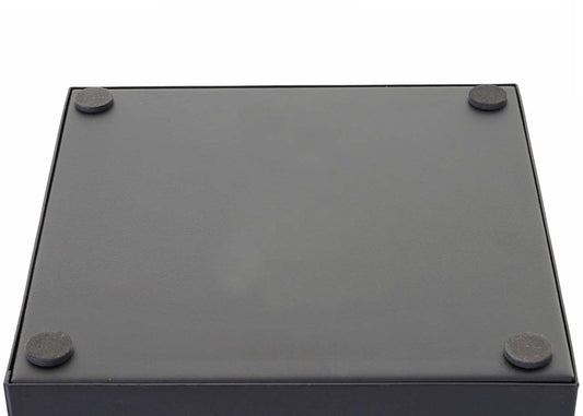 Cosmo Casa - Paraplustandaard - Vierkant - Metaal - Zwart - 55 cm