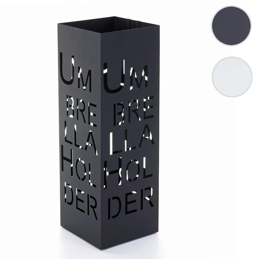 Cosmo Casa - Paraplustandaard - Vierkant - Metaal - Zwart - 55 cm