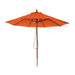 Cosmo Casa - Houten parasol - Trekkoord - Polyester & Hout - Terracotta - Ø3 m