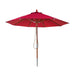 Cosmo Casa - Houten parasol - Trekkoord - Polyester & Hout - Bordeauxrood - Ø3 m