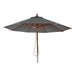 Cosmo Casa - Houten parasol - Trekkoord - Polyester & Hout - Antraciet - Ø4 m