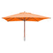Cosmo Casa - Houten parasol - Trekkoord - Polyester & Hout - Terracotta - 4×4 m