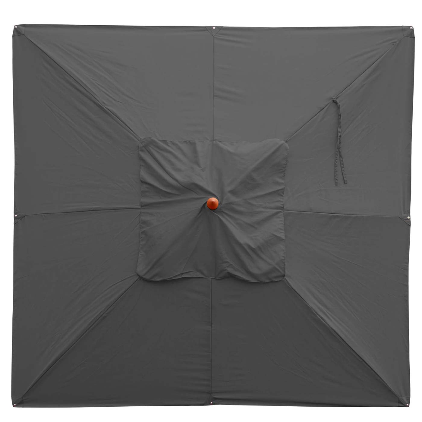 Cosmo Casa - Houten parasol - Trekkoord - Polyester & Hout - Antraciet - 4×4 m