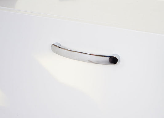 Cosmo Casa - Wasmachineonderkast - Met lade - Metaal - Wit - 33×61×52 cm