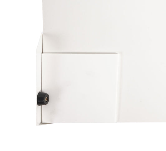 Cosmo Casa - Wasmachineonderkast - Met lade - Metaal - Wit - 33×61×52 cm