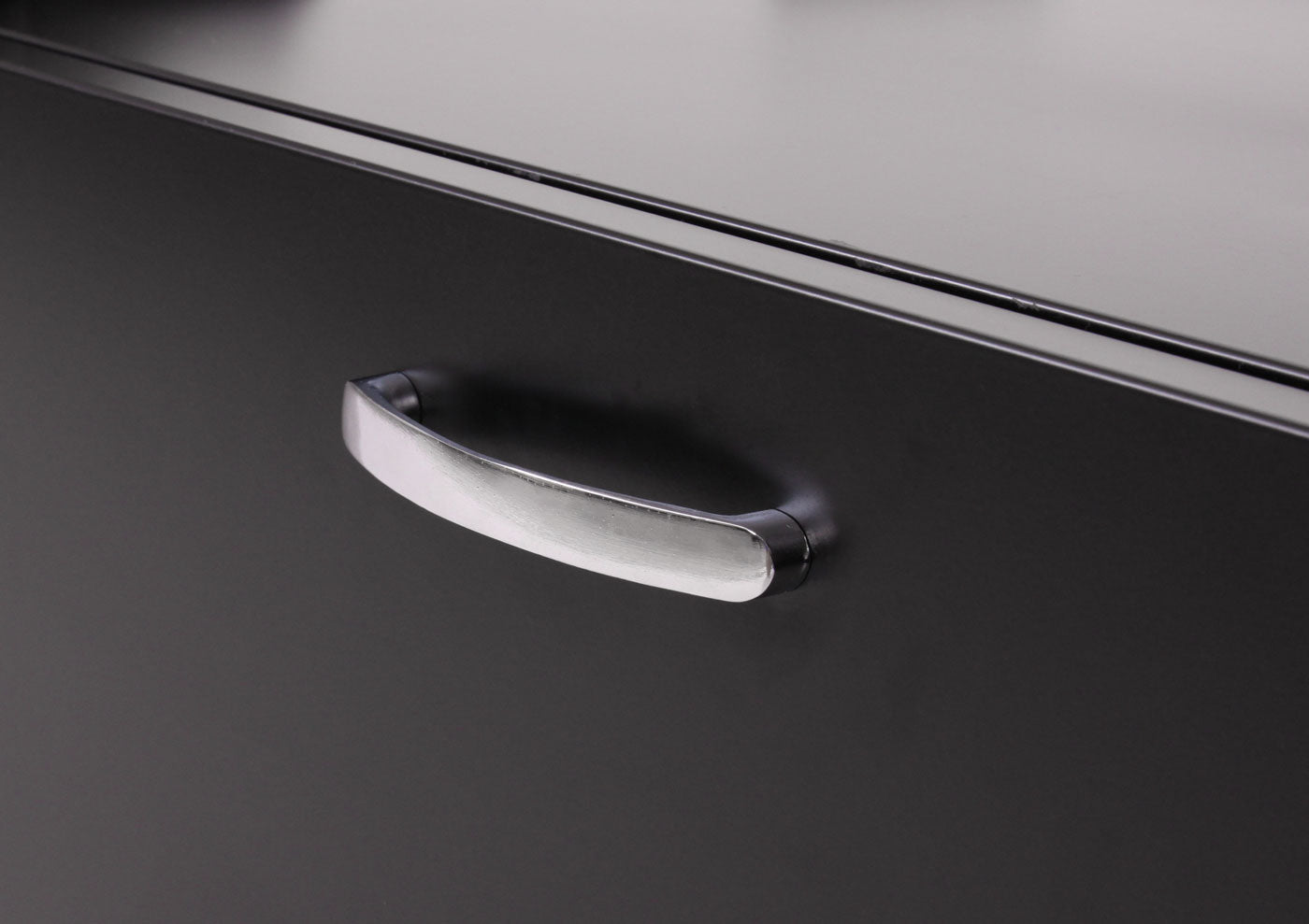 Cosmo Casa - Wasmachineonderkast - Met lade - Metaal - Zwart - 33×61×52 cm