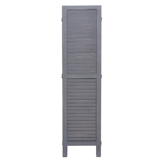 Cosmo Casa - Scheidingswand - Shabby look - Massief hout - Grijs - 170x120cm