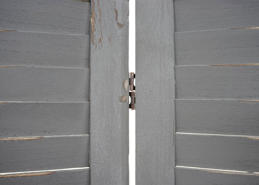 Cosmo Casa - Scheidingswand - Shabby look - Massief hout - Grijs - 170x120cm