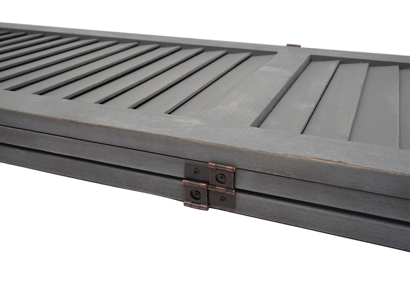 Cosmo Casa - Scheidingswand - Shabby look - Massief hout - Grijs - 170x120cm