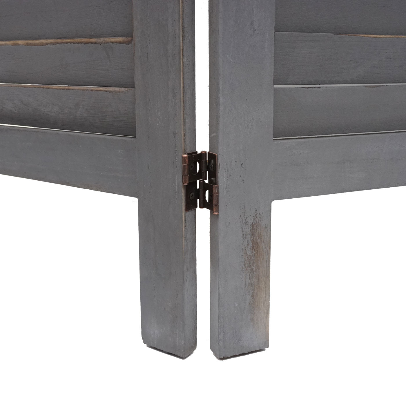 Cosmo Casa - Scheidingswand - Shabby look - Massief hout - Grijs - 170x120cm