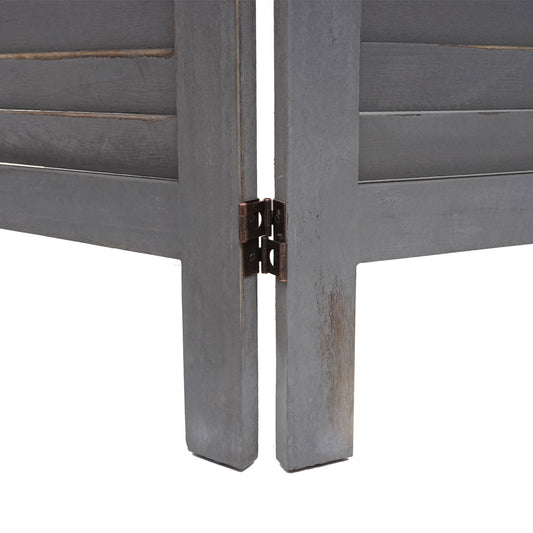 Cosmo Casa - Scheidingswand - Shabby look - Massief hout - Grijs - 170x120cm