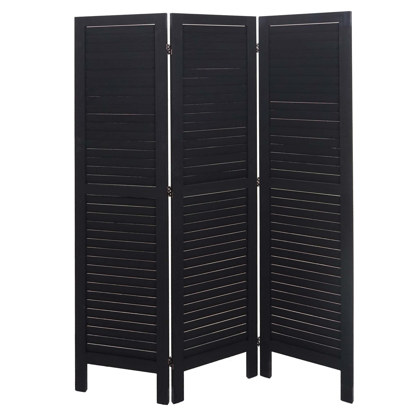 Cosmo Casa - Scheidingswand - Shabby look - Massief hout - Antraciet - 170x120cm