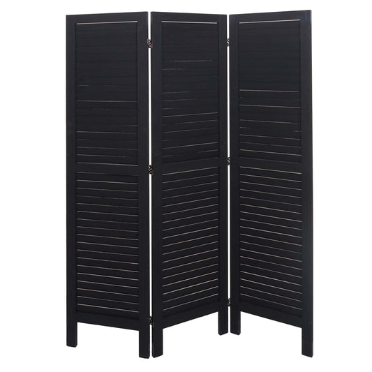 Cosmo Casa - Scheidingswand - Shabby look - Massief hout - Antraciet - 170x120cm