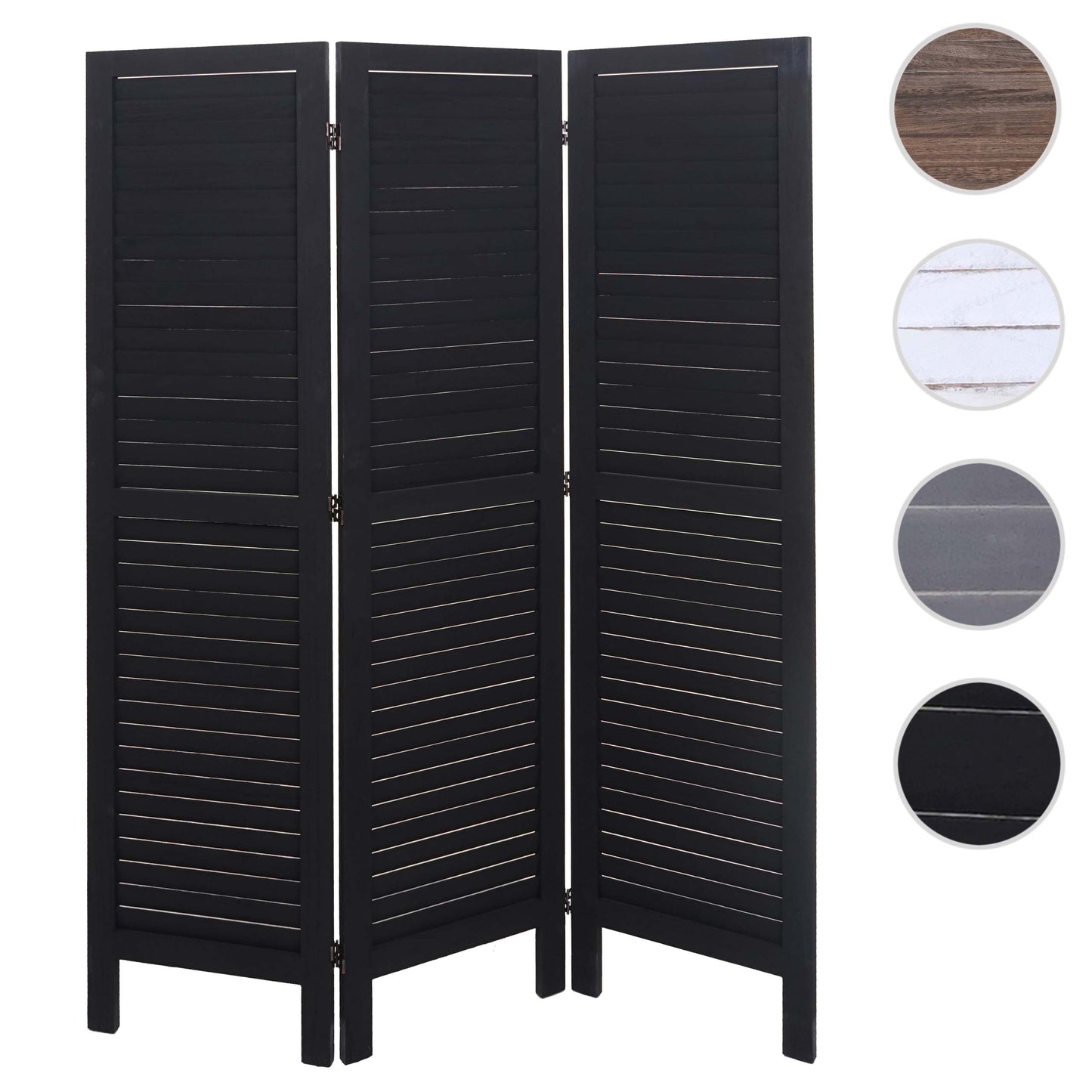 Cosmo Casa - Scheidingswand - Shabby look - Massief hout - Antraciet - 170x120cm