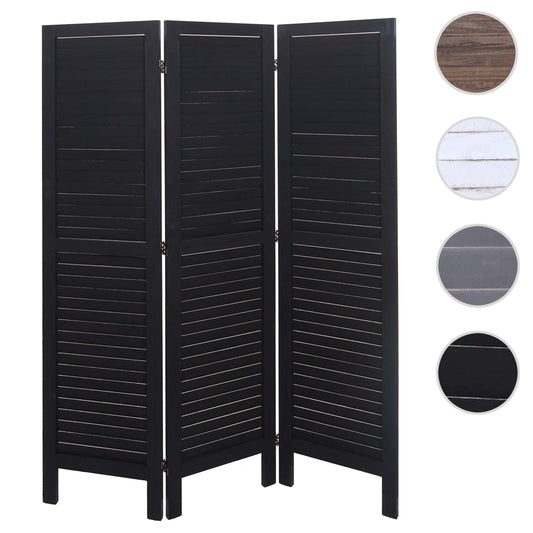 Cosmo Casa - Scheidingswand - Shabby look - Massief hout - Antraciet - 170x120cm