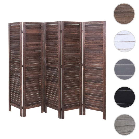 Cosmo Casa - Kamerscherm - Shabby look - Metaal & Textiel - Bruin - 170×200 cm