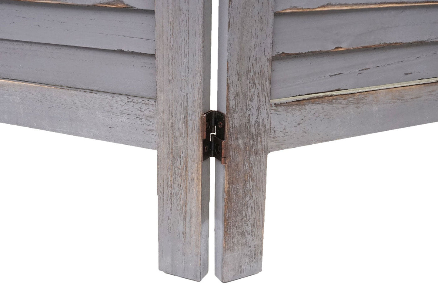 Cosmo Casa - Kamerscherm - Shabby look - Metaal & Textiel - Grijs - 170×200 cm