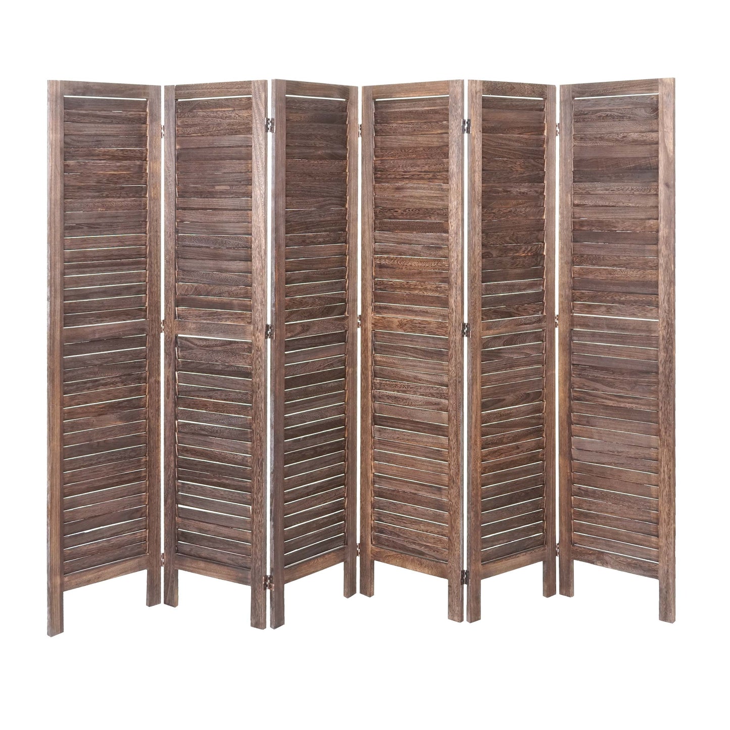 Cosmo Casa - Kamerscherm - Shabby look - Metaal & Textiel - Bruin - 170×240 cm