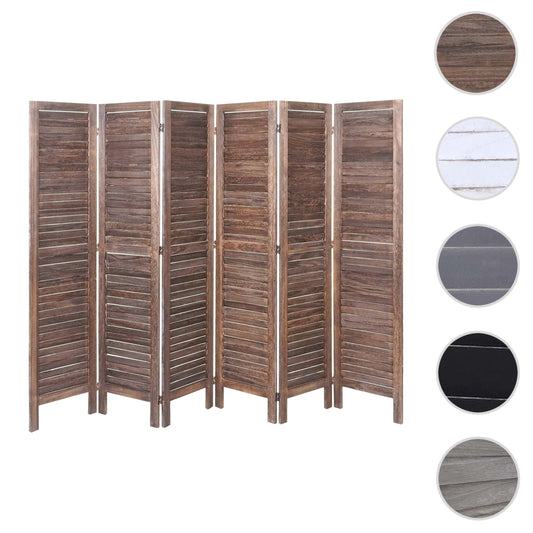 Cosmo Casa - Kamerscherm - Shabby look - Metaal & Textiel - Bruin - 170×240 cm