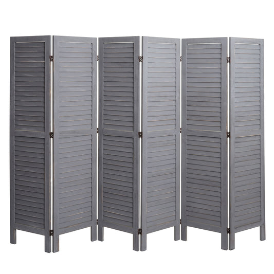 Cosmo Casa - Paravent - Privacyscherm - Hout - Grijs - 170×240 cm