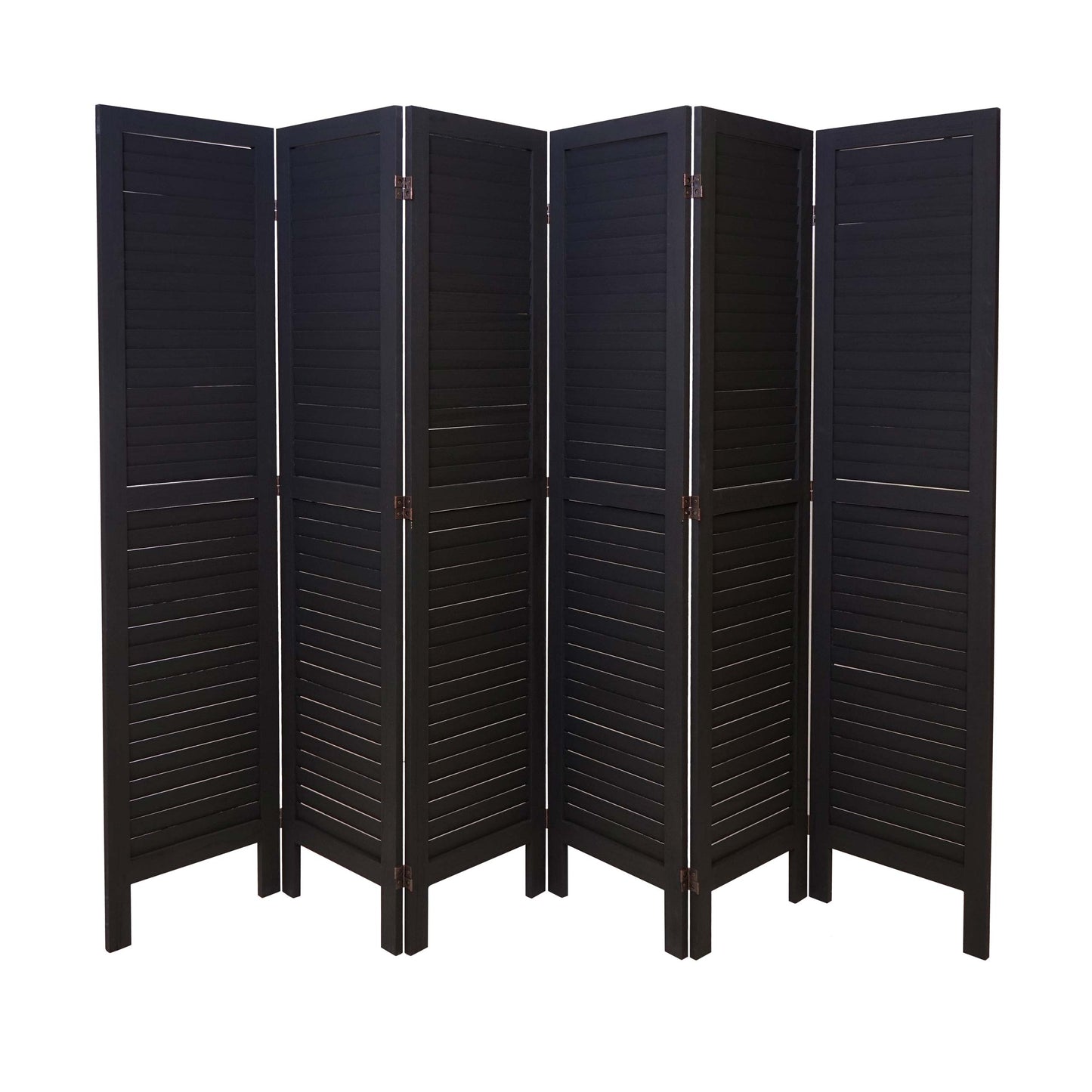 Cosmo Casa - Paravent - Shabby - Hout - Antraciet - 170×240 cm