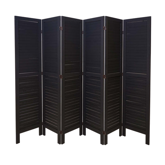 Cosmo Casa - Paravent - Shabby - Hout - Antraciet - 170×240 cm