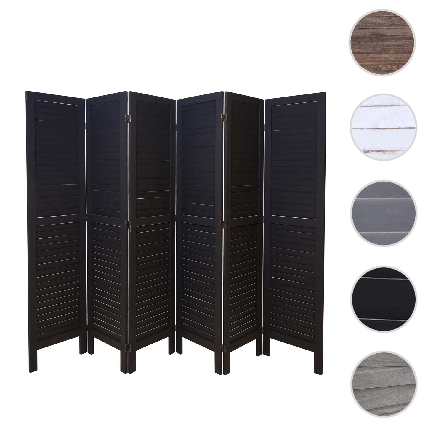 Cosmo Casa - Paravent - Shabby - Hout - Antraciet - 170×240 cm