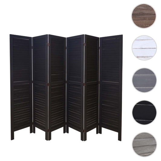 Cosmo Casa - Paravent - Shabby - Hout - Antraciet - 170×240 cm