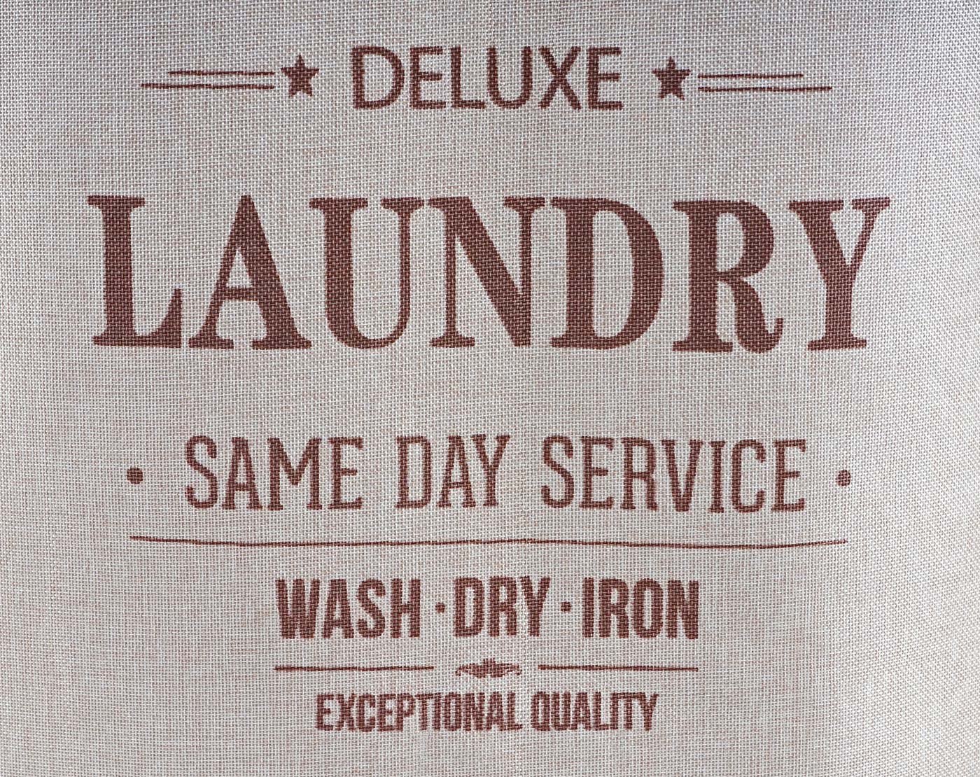 Cosmo Casa - Wasmand - Trekkoord - Textiel - Beige - 54×52×32 cm - 89 l