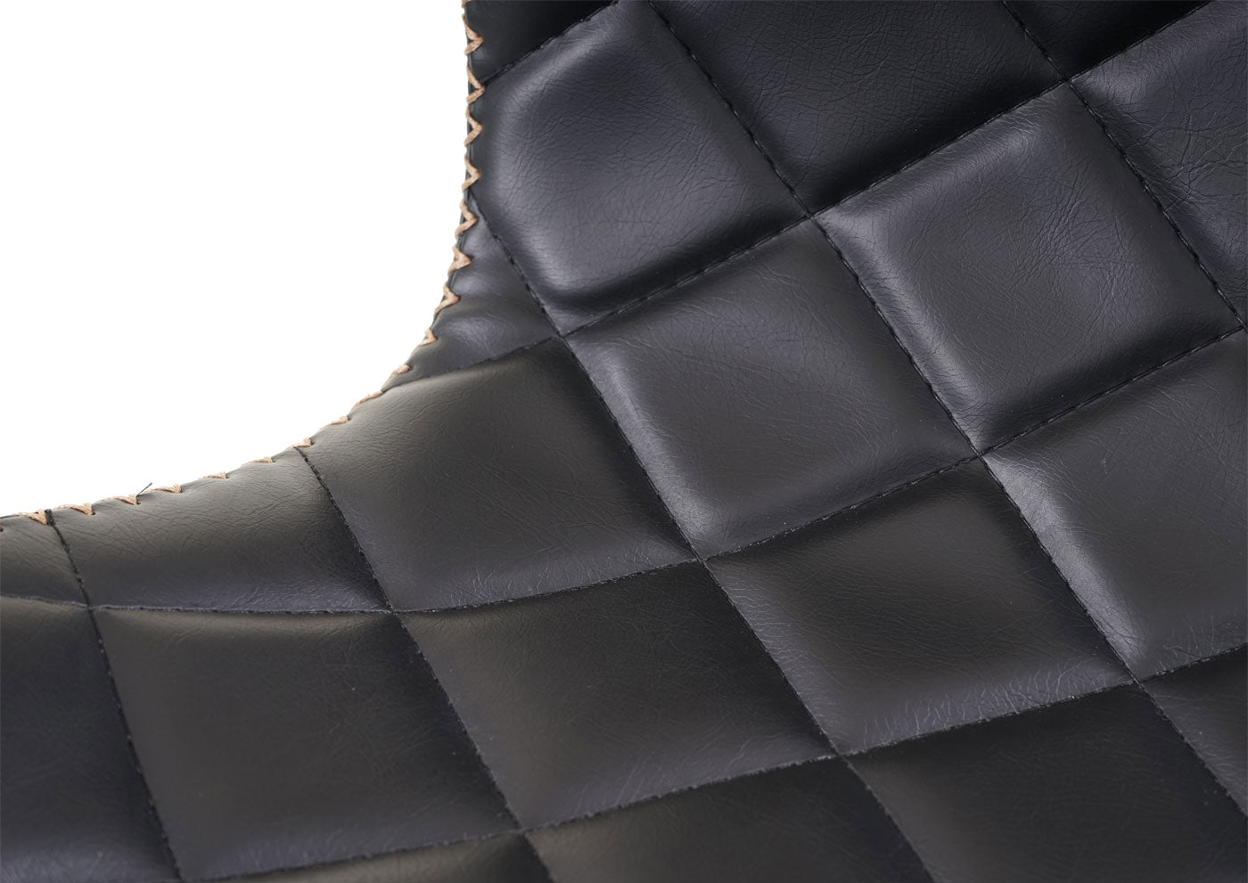 Cosmo Casa - Set van 2 Barkrukken - Vintage - Imitatiel leer - Zwart