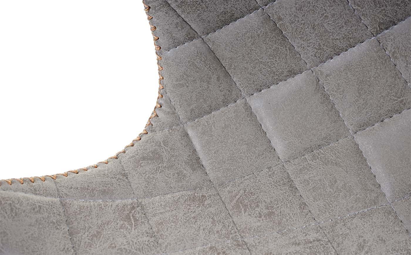 Cosmo Casa - Set van 2 Barkrukken - Vintage - Imitatiel leer - Grijs