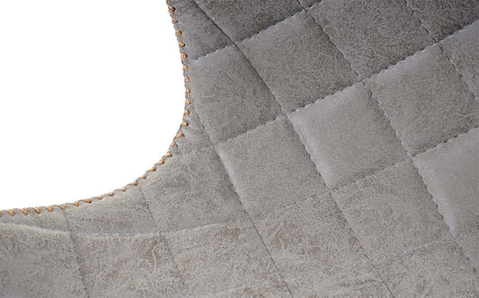 Cosmo Casa - Set van 2 Barkrukken - Vintage - Imitatiel leer - Grijs