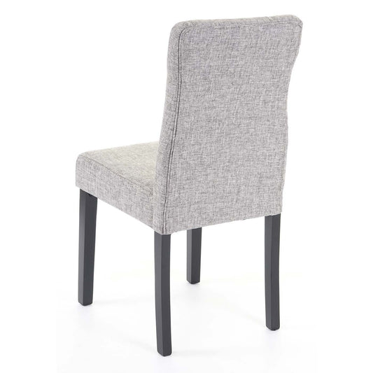 Cosmo Casa - Set van 4 Eetkamerstoelen - Gestoffeerd - Textiel - Grijs