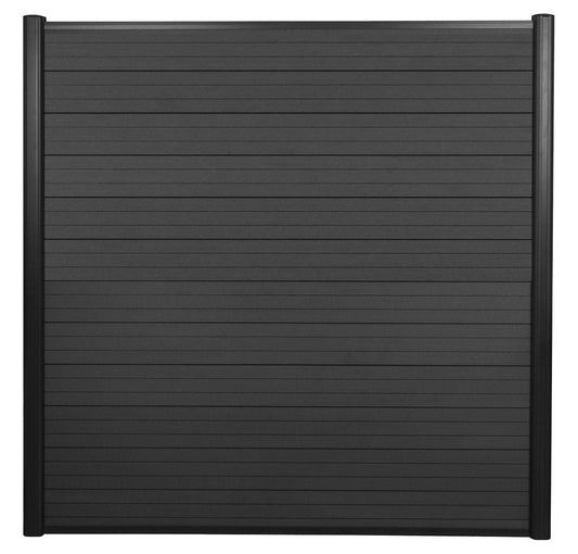 Cosmo Casa - Set van 3 WPC privacyschermen - Windscherm - WPC - Antraciet - 5,60 m