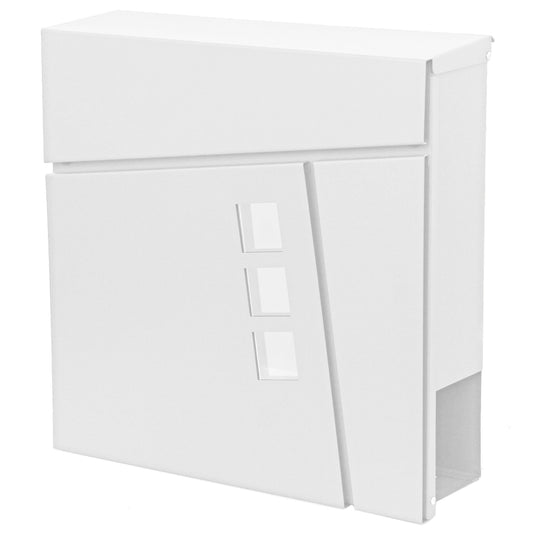 Cosmo Casa - Brievenbus - Wandbevestiging - Metaal - Wit