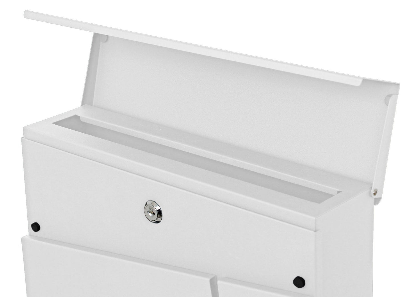 Cosmo Casa - Brievenbus - Wandbevestiging - Metaal - Wit